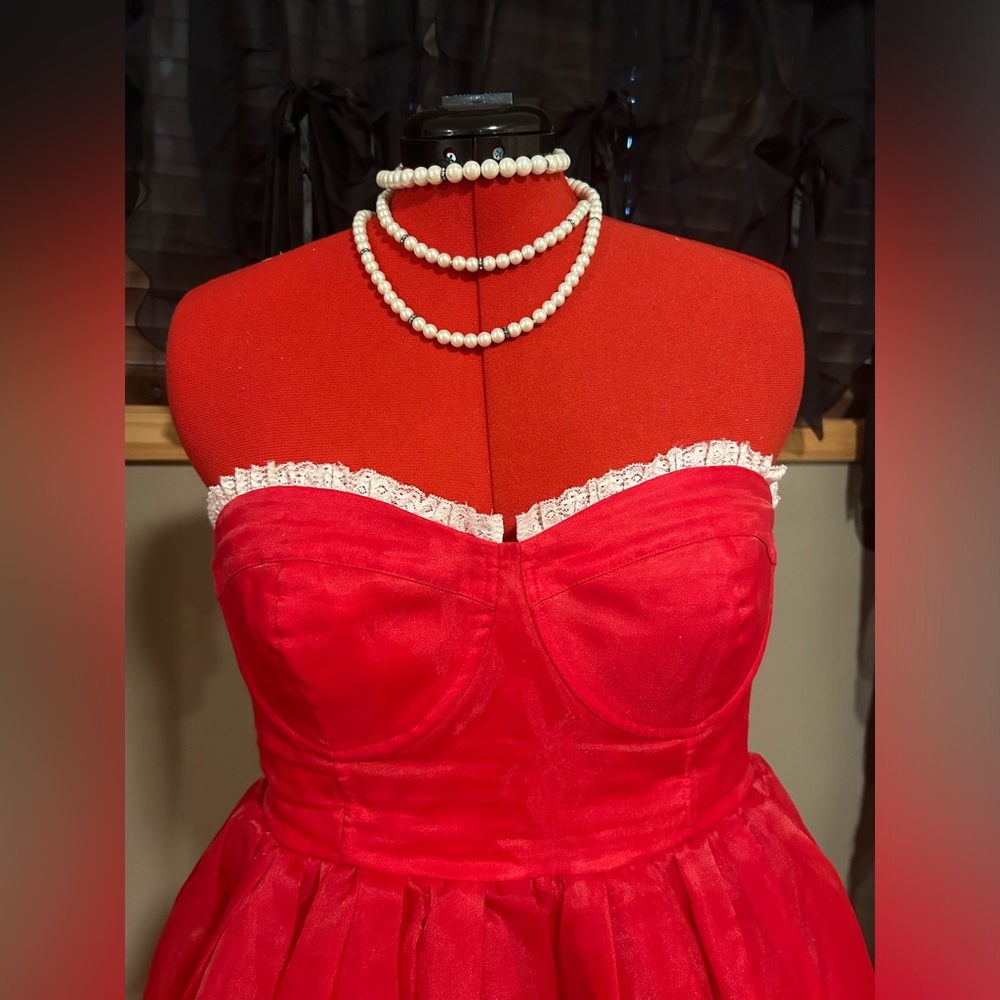 Red Corset Dress Selkie XXL *Rare* - Picture 13 of 16